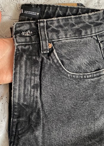 Eskitme Gri boyfriend Kadın Kot Pantolon - Görsel 3