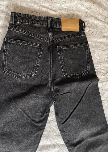 Eskitme Gri boyfriend Kadın Kot Pantolon - Görsel 4