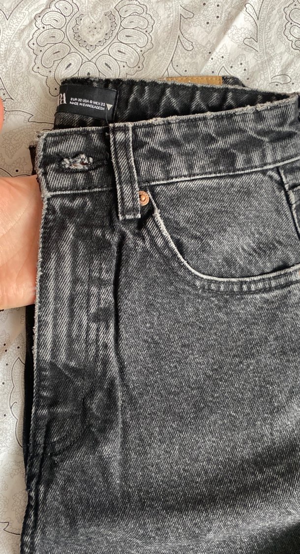 Eskitme Gri boyfriend Kadın Kot Pantolon - Görsel 3