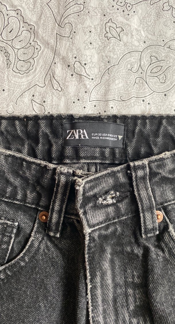 Eskitme Gri boyfriend Kadın Kot Pantolon - Görsel 5