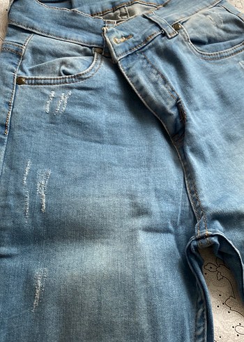 Mavi renk Kadın skiny Jean pantolon - Görsel 3