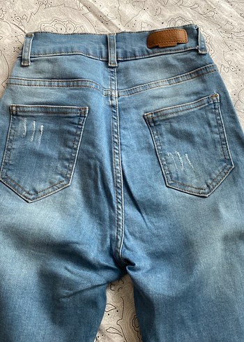 Mavi renk Kadın skiny Jean pantolon - Görsel 5