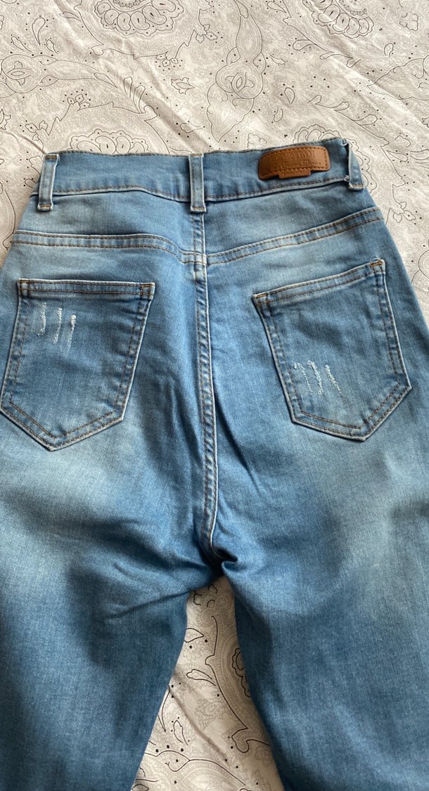 Mavi renk Kadın skiny Jean pantolon - Görsel 5