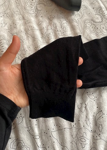 Siyah uzun  Kollu Erkek Boğazlı ince triko  Kazak - Görsel 2