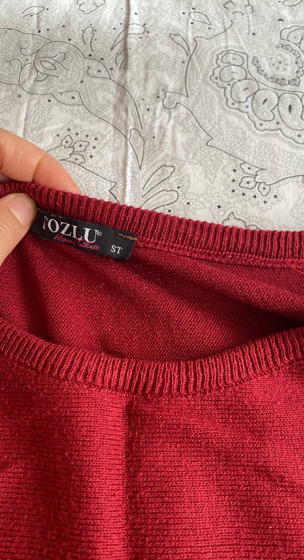 Bordo Kadın Triko kazak - Görsel 3