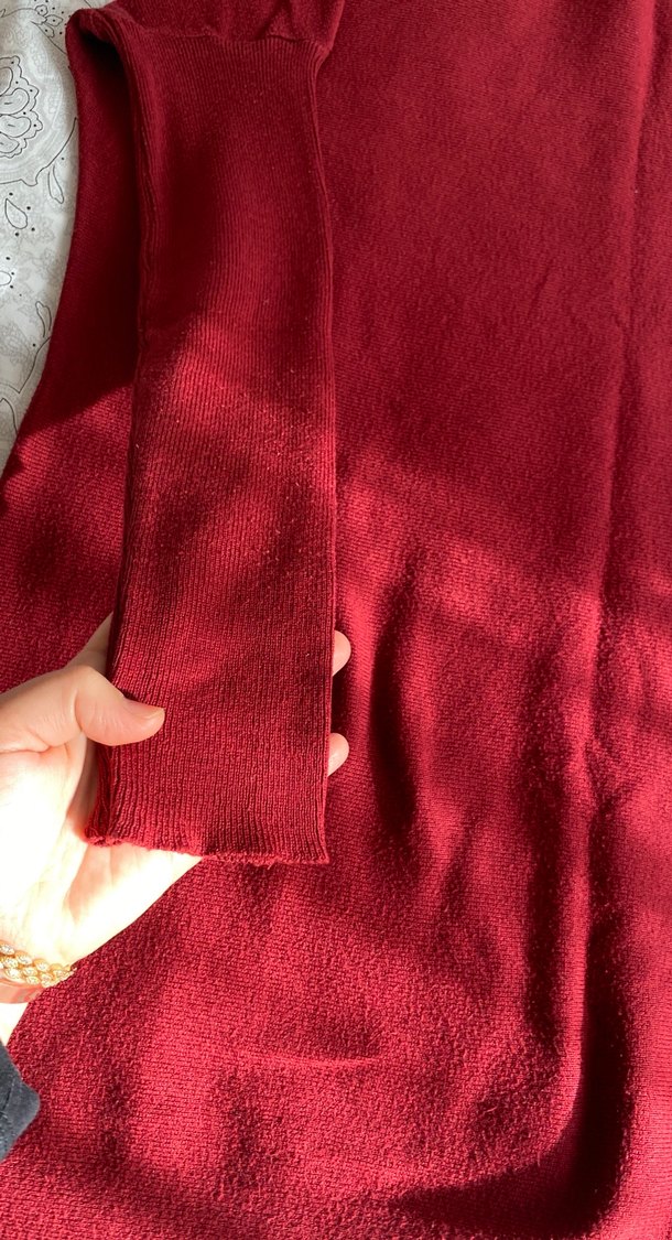 Bordo Kadın Triko kazak - Görsel 2