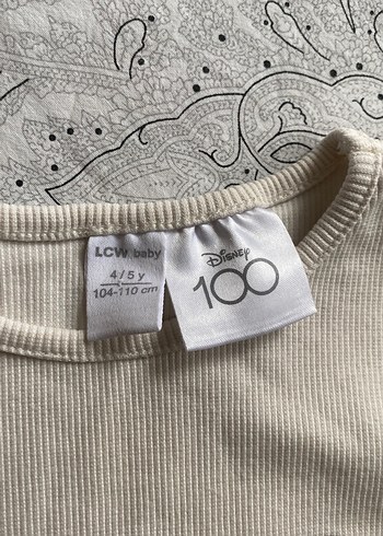 Kız Çocuk krem Uzun Kollu Baskılı Tişört - Görsel 3