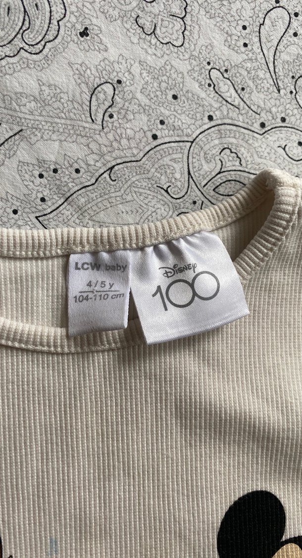 Kız Çocuk krem Uzun Kollu Baskılı Tişört - Görsel 3