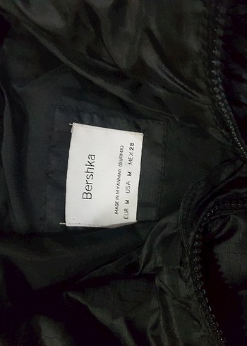 Bershka Siyah Fermuarlı Kadın Kışlık Mont