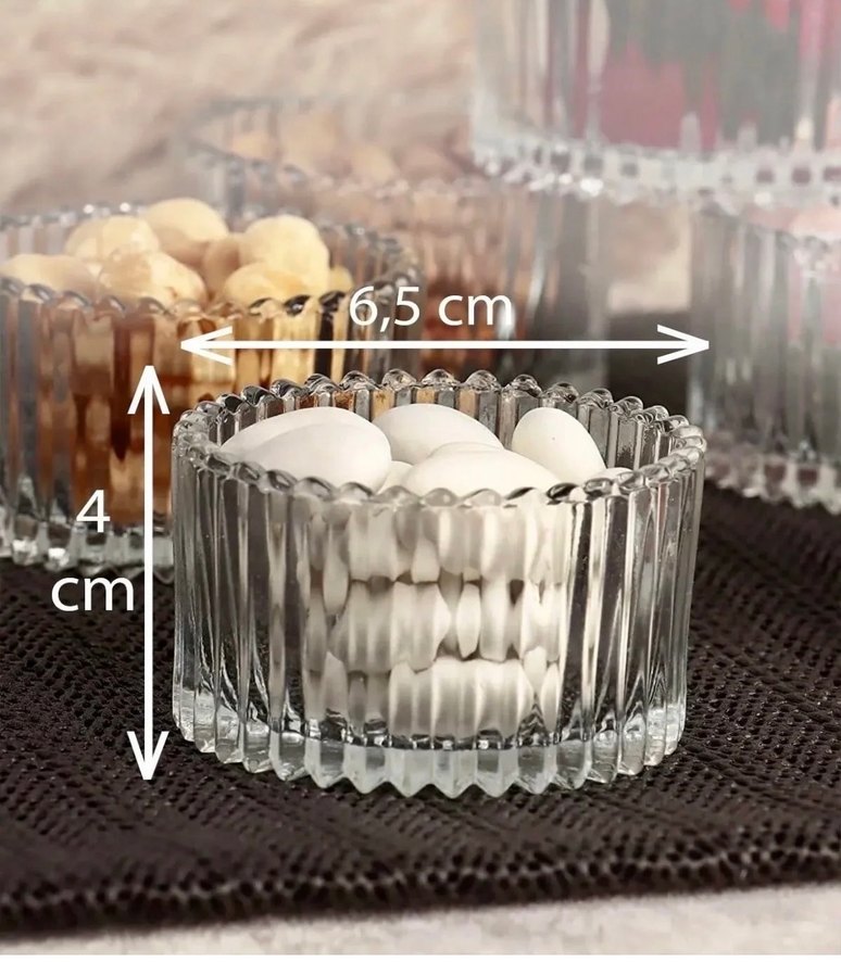 6 parça cam çerezlik magnolia kasesi - Görsel 2