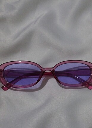 Pembe mor vintage kemik gözlük elips