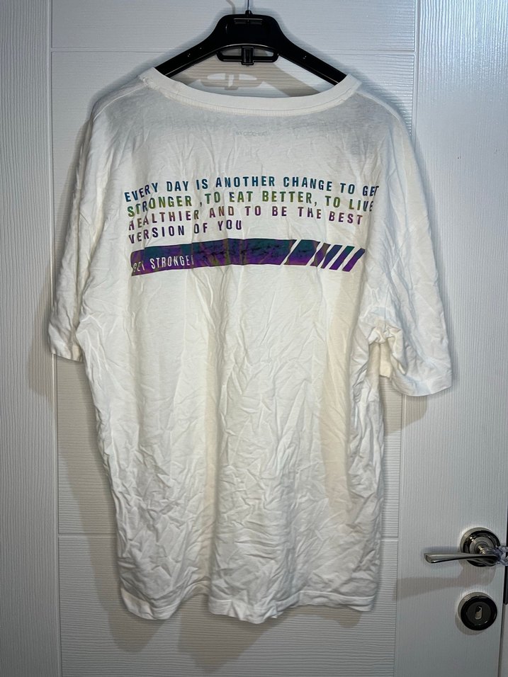 Defacto fit, Beyaz Kısa Kollu Bisiklet Yaka Tişört - Görsel 2