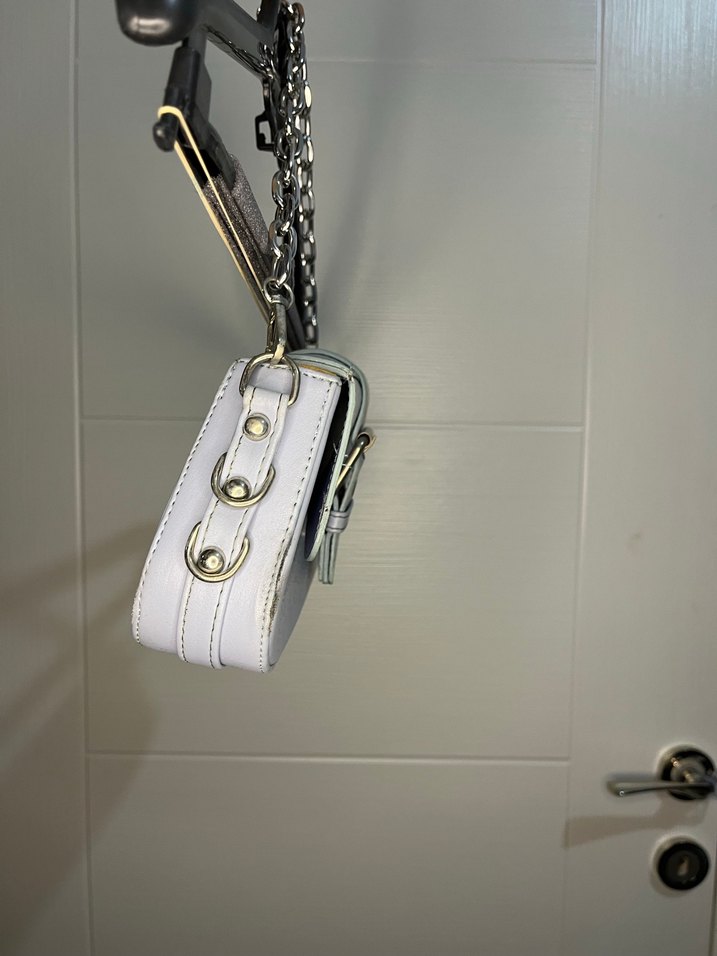 Tokalı Zincir Askılı Bebek Mavisi Kadın Çanta - Görsel 3