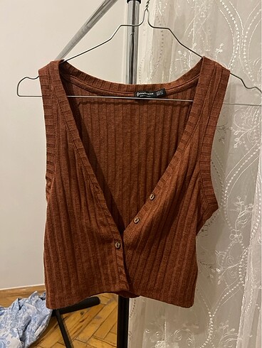 Stradivarius Kiremit rengi yelek