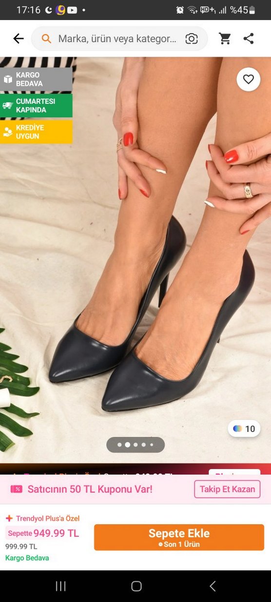 Klasik Siyah Tokalı Stiletto Topuklu Ayakkabı - Görsel 4