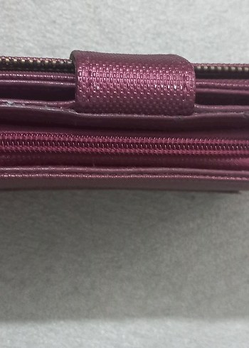 Bordo Fermuarlı Kadın Portföy Cüzdan - Görsel 2