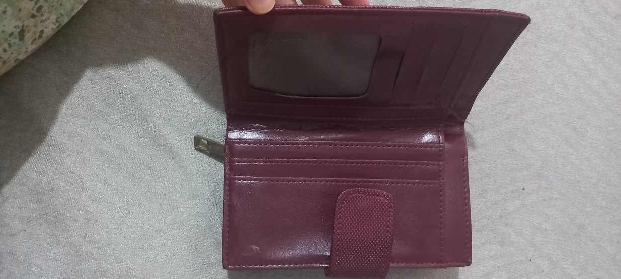 Bordo Fermuarlı Kadın Portföy Cüzdan - Görsel 5