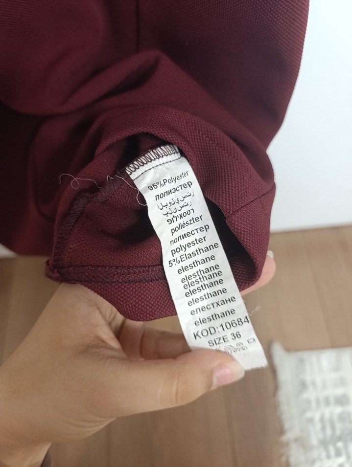 Bordo V Yakalı Midi Kadın Elbise - Görsel 4