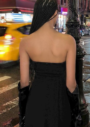 Bershka Siyah Dekolteli Mini Parıltılı Elbise - Görsel 2