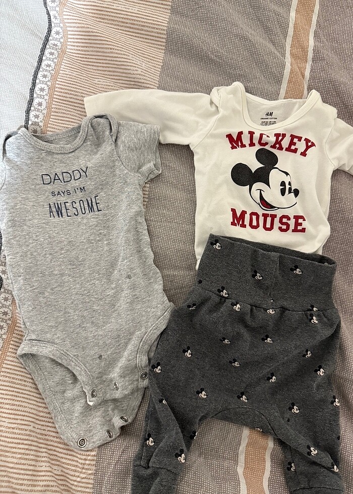 H&M alt üst takım ve carters zıbın - Görsel 3