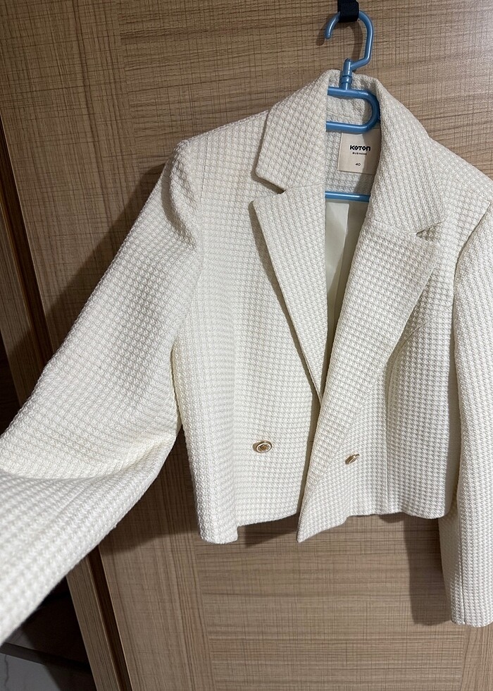 Zara beyaz ceket - Görsel 4