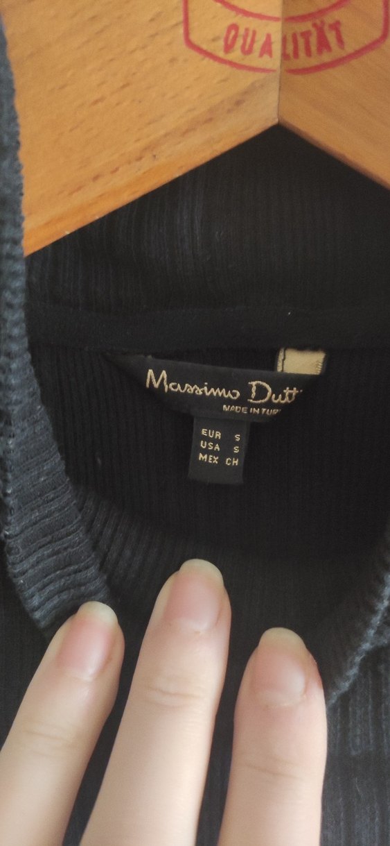 Yüksek Yakalı Çizgili Triko Kadın Elbise - Görsel 5