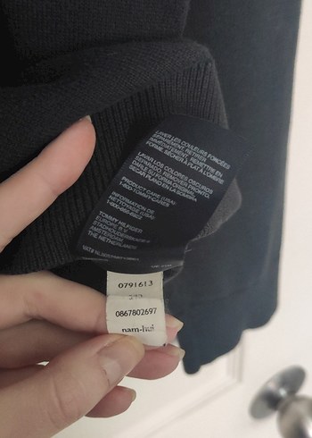 Erkek Siyah V Yaka Pamuklu Kazak - Görsel 5