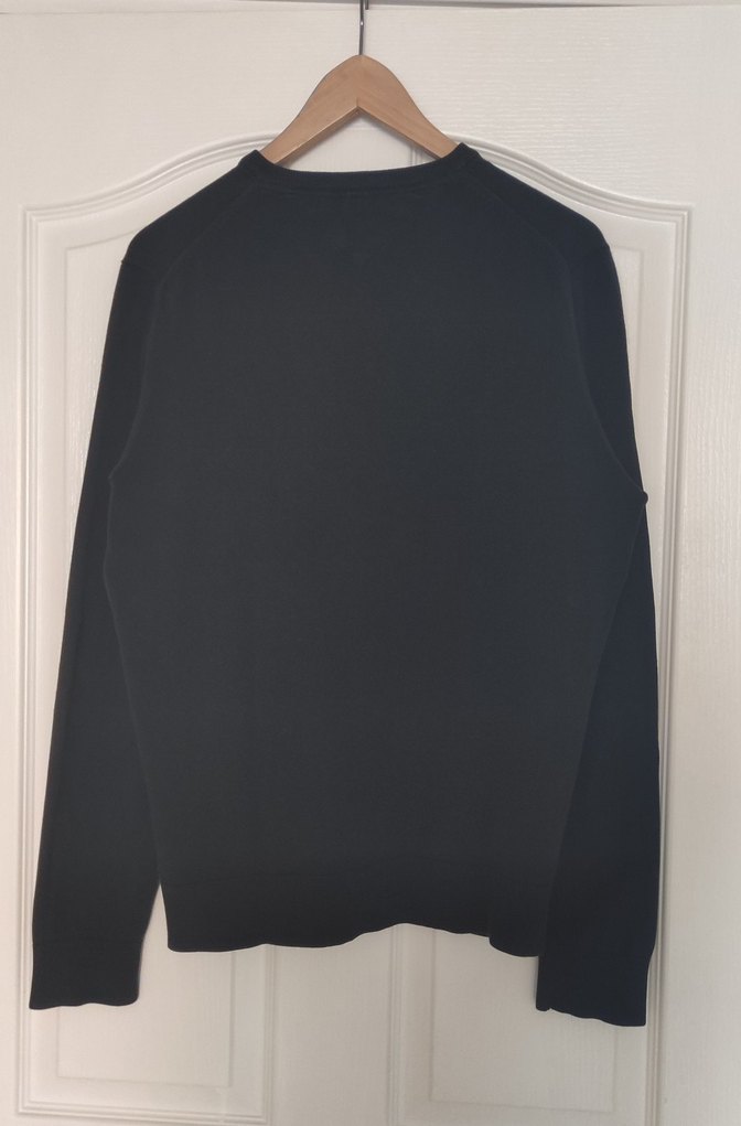 Erkek Siyah V Yaka Pamuklu Kazak - Görsel 2