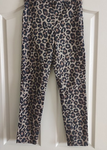 Kahverengi Leopar Desenli Kumaş Pantolon - Görsel 2