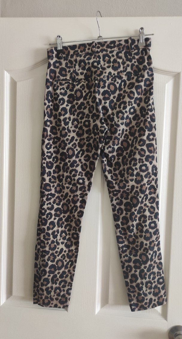 Kahverengi Leopar Desenli Kumaş Pantolon - Görsel 3