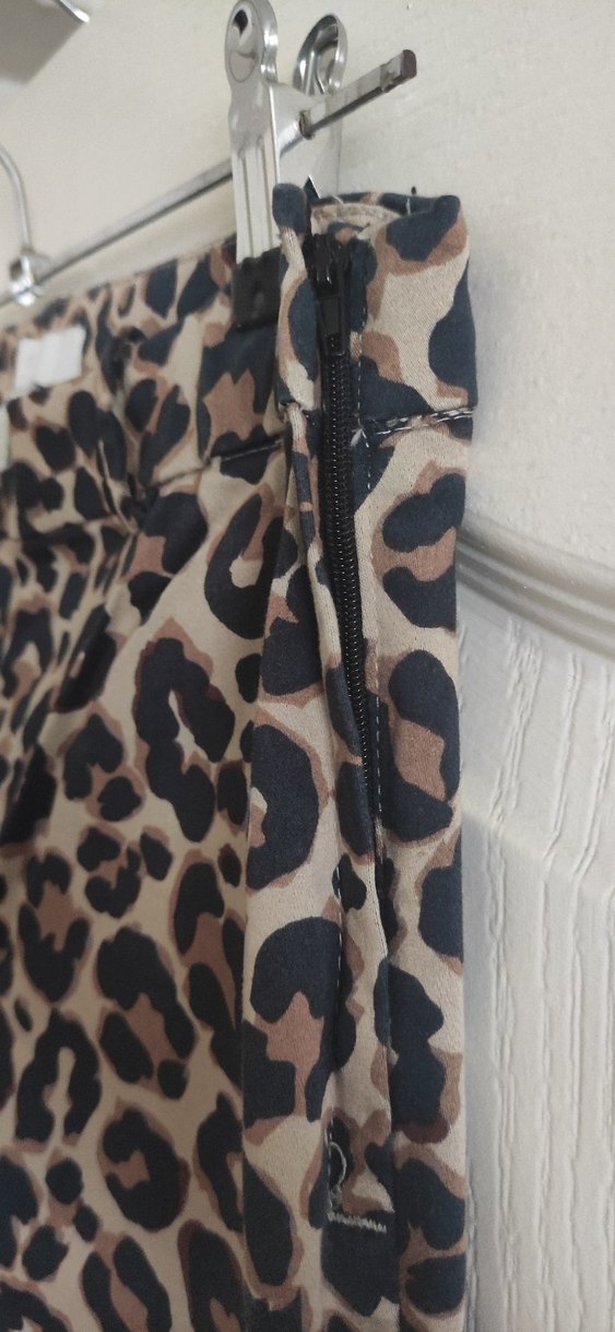 Kahverengi Leopar Desenli Kumaş Pantolon - Görsel 5