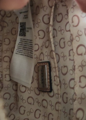 Guess Baskılı Kahverengi Deri Kadın Çapraz Çanta - Görsel 5