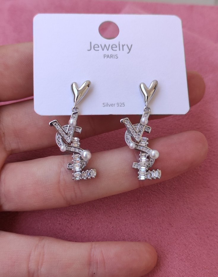 YSL model Zirkon küpe - Görsel 3