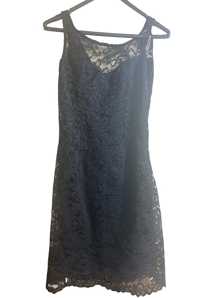 Midi dantel elbise - Görsel 4