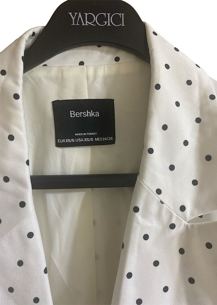 Lacivert puantiyeli astarlı ceket - Görsel 4