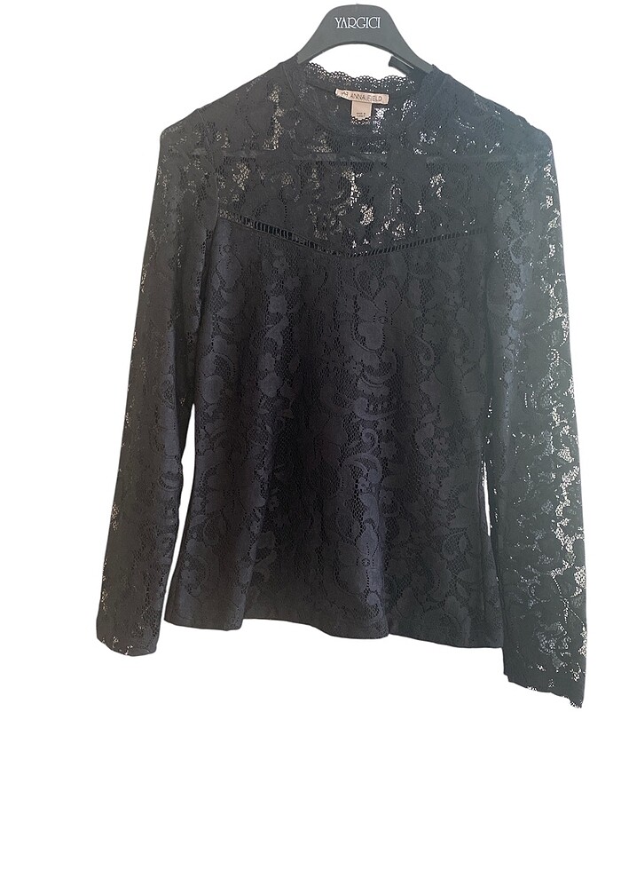 Siyah dantel bluz - Görsel 2