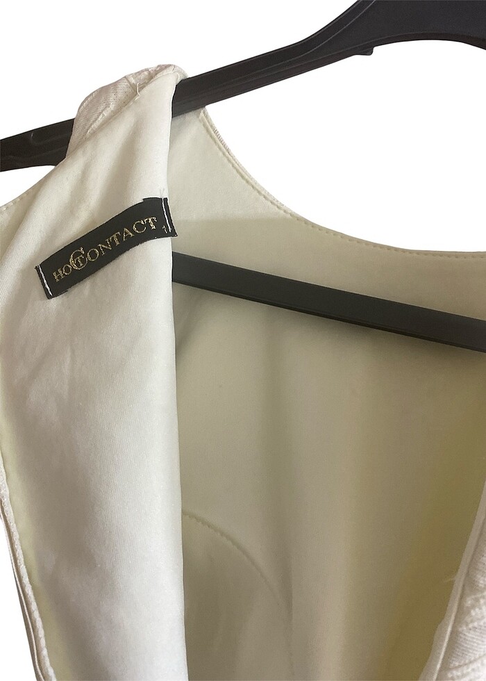 Bel detaylı midi elbise - Görsel 3