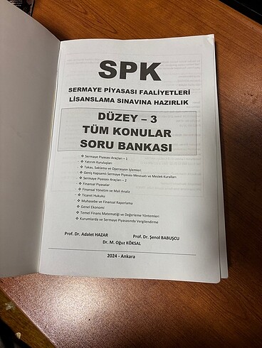 SPK Düzey 3 Soru Bankası