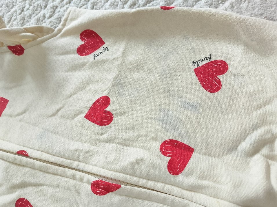 Kız Çocuk Kalp Desenli Pamuk Yelek - Görsel 2