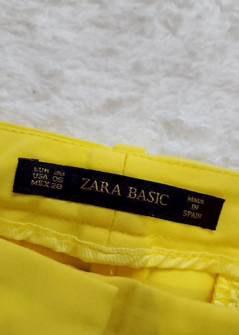 Sarı Midi Kadın Kumaş Pantolon - Görsel 3