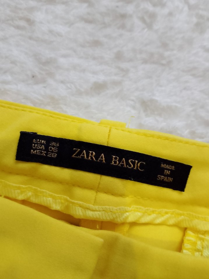 Sarı Midi Kadın Kumaş Pantolon - Görsel 3