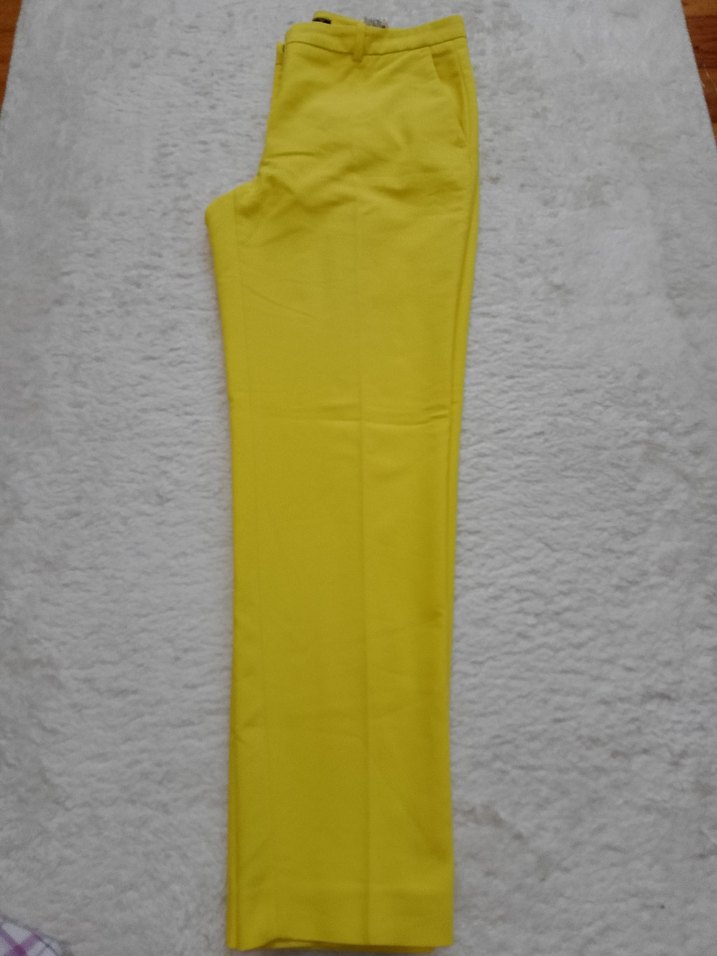 Sarı Midi Kadın Kumaş Pantolon - Görsel 2