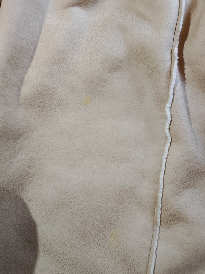 Bej Süet Kadın Kürklü Kışlık mont - Görsel 4