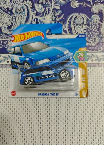 Mavi Hot Wheels '90 Honda Civic EF Oyuncak Araba