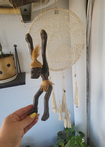 Koyu Camel Renkli Ahşap Figürin