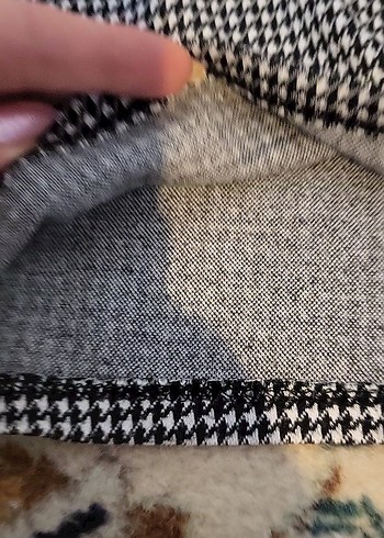 Siyah Mini Etek ve kareli bluz takim - Görsel 5