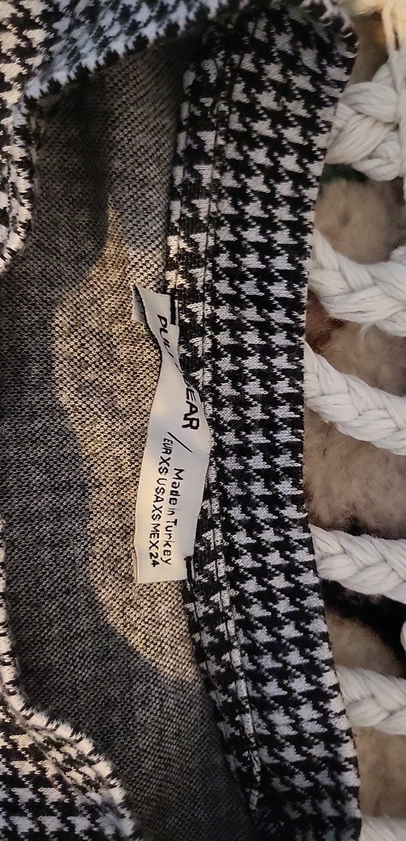 Siyah Mini Etek ve kareli bluz takim - Görsel 3