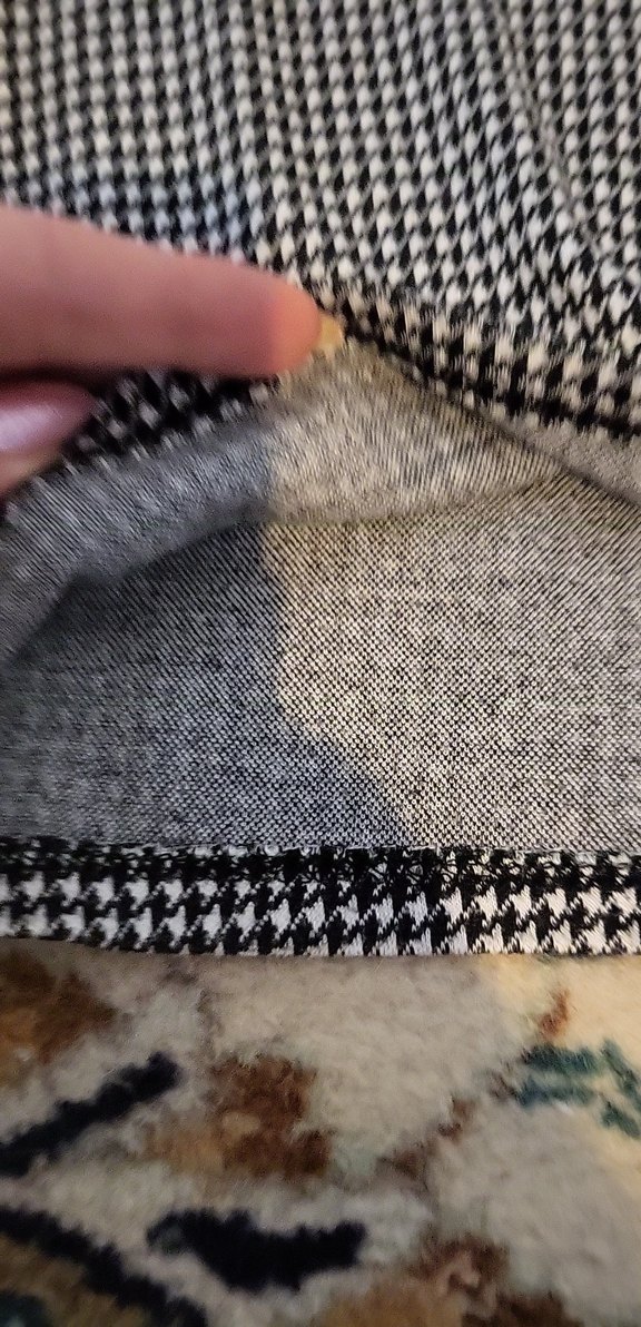 Siyah Mini Etek ve kareli bluz takim - Görsel 5