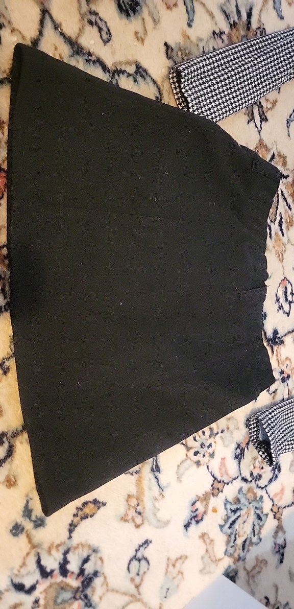 Siyah Mini Etek ve kareli bluz takim - Görsel 4