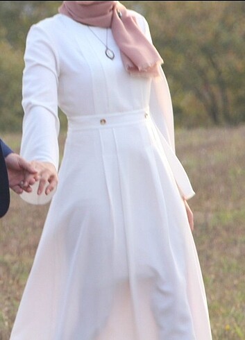 Aker 38 Beden Beyaz Elbise - Görsel 2